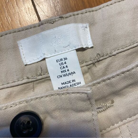 H&M Khaki Wide Leg Jeans size 4 - Picture 2 of 3